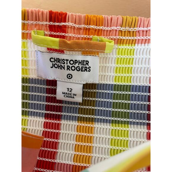 Christopher John Rogers x Target Multicolor Check Gingham Midi Dress Size 12 - Picture 8 of 8